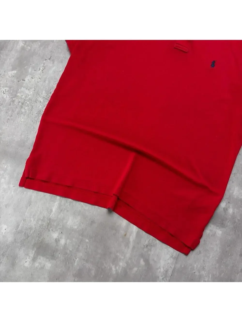 Y2K Red Polo Ralph Lauren Grunge Skater Polo Shirt